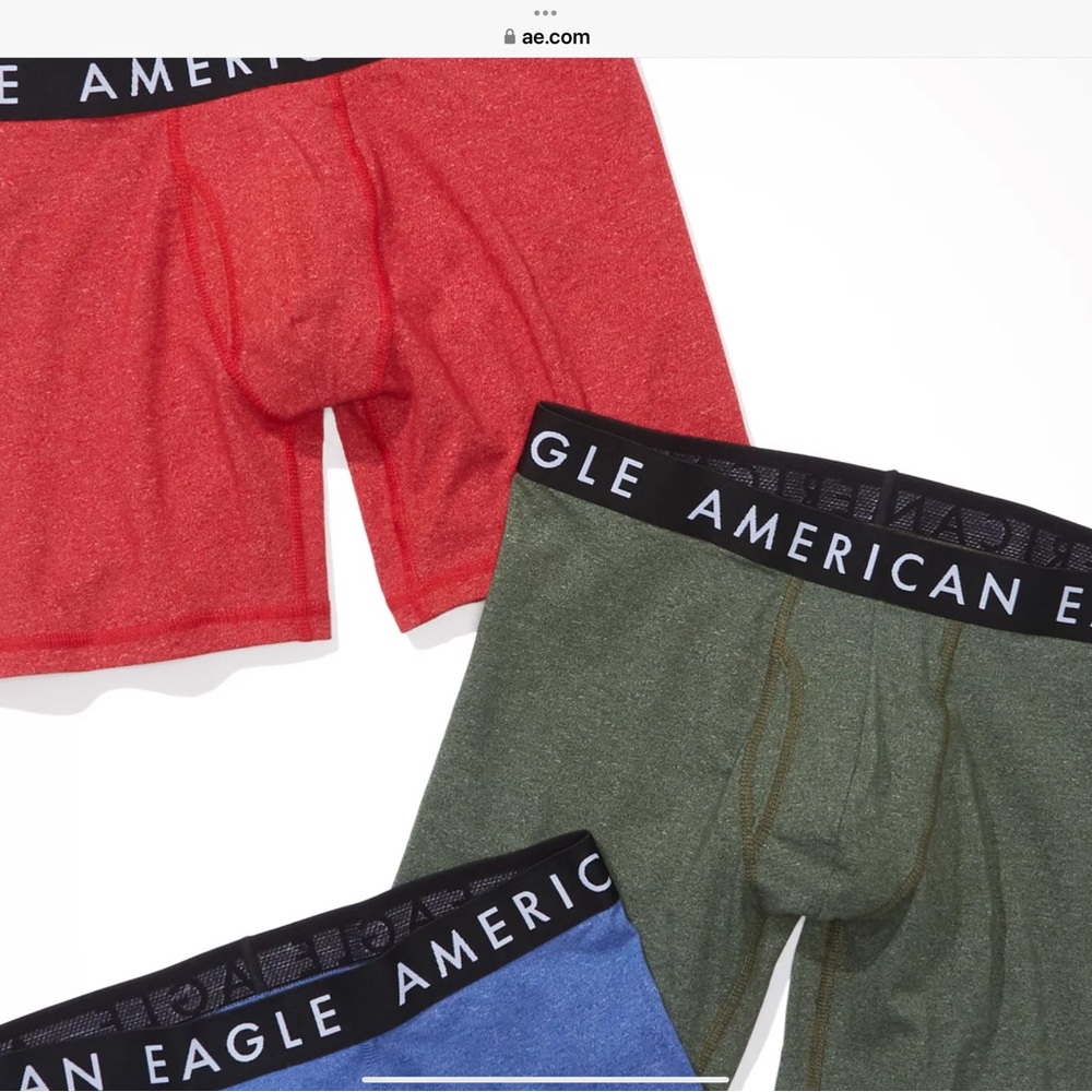 American Eagle 6” boxer briefs Large 3-pack NWT